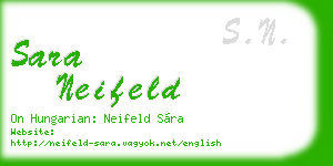 sara neifeld business card
